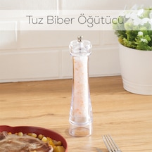 Porsima 5915366 Baharat Öğütücü Değirmen Baharat Değirmeni El Değirmeni Tuz Karabiber Öğütücü Baharatlık Şeffaf