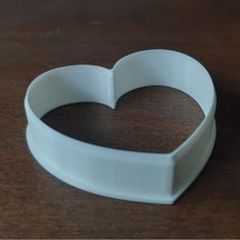 Kalp Şeklinde Kurabiye Kalıbı 10cm Büyük Boy 50 x 22