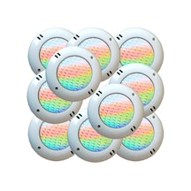 Tenda 8 Watt Smd Led Rgb 2 Kablolu Mini Sıva Üstü Havuz Lambası 10 Adet