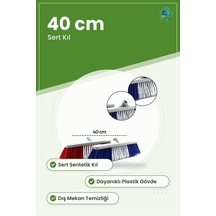 Sert Bahçe Çalı Fırçası 40 Cm Sentetik Kıl Dayanıklı Plastik Dış