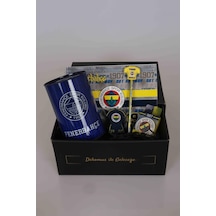 Dekomus Gıft Box Özel Kutulu Lisanslı Fenerbahçe Kırtasiye Seti Büyük Boy Kumbara Resim Defteri