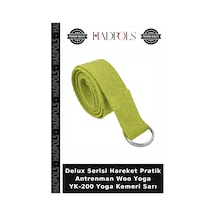 Delux Serisi Hareket Pratik Antrenman Woo Yoga Yk-200 Yoga Kemeri Sarı