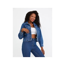 Zdnjeans Kadın Denim Kot Ceket Mavi