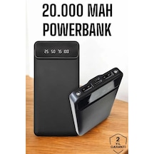 Mey İthalat 20.000 Mah Led Işıklı Lcd Ekran Usb Girişli Type-c Lightning Powerbank