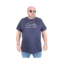 Starbattal Erkek Büyük Beden Sıfır Yaka Tişört Country 25174 Lacıvert Lacivert