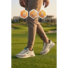 Walkway Beyaz Hafızalı Taban Hafif Esnek Unisex Spor Ayakkabı Muveon M Beyaz - Yeşil