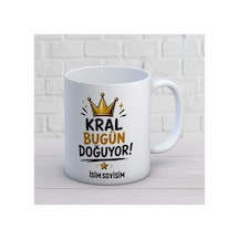 Doğum Günü İsim Alanlı Kupa Bardak Doğum Günü Sözlü Tasarım 388 Beyaz Beyaz