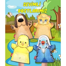 4 Parça Tox Sevimli Dostlarımız Keçe El Kukla Set . Eğitici Oyunc