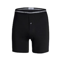 Yıldız 111 Siyah Likralı Uzun Boxer