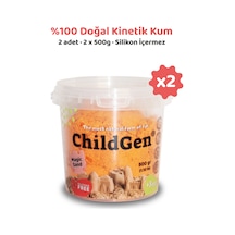 Doğal Kinetik Oyun Kumu 2x500gr - Turuncu