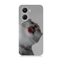 Huawei Nova 10 Se Uyumlu Dilini Çıkaran Kedi Desenli Silikon Kılıf