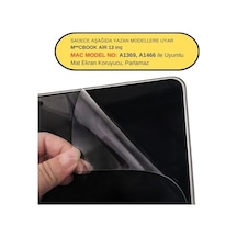 Macbook Air 13 İnç Uyumlu Mat Anti Glare Ekran Koruyucu Yansıma Önleyici Konforlu Görüntü Usb-a Nesil A1369 A1466 Şeffaf