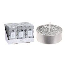 Koopman Gümüş Simli 8'li Tealight Mum 3 Adet Çok Renkli