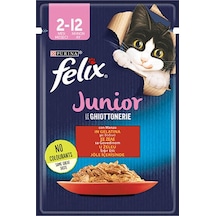 Felix Junior Sığır Etli Yavru Kedi Pouch 6x85 Gr
