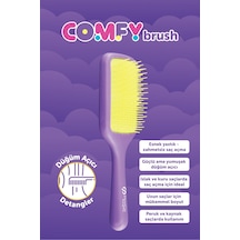 Comfy Brush Saç Fırçası - Esnek, Geniş Yüzeyli Düğüm Açıcı Lila