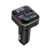 C37 Araba Qc3.0 20w Hızlı Şarj Cihazı Led Arkadan Aydınlatmalı Atmosfer Işığı Mp3 Çalar Bluetooth Fm Verici