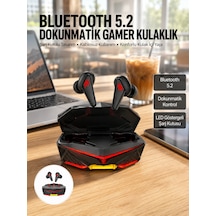 Dokunmatik Kontrol Tws Işıklı Kulakiçi Bluetooth Kulaklık Kablosuz Oyuncu Kulaklığı Yeni Nesil - Lisinya