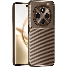 Newface Tecno Spark 30c Kılıf Auto Focus Karbon Kapak - Kahverengi