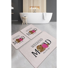 Weekend Mood Banyo Halısı Djt 3 Lü Set çok renkli