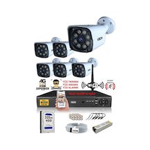 Ids 6 Kameralı 5mp Sony Lensli 1080p Fullhd Gece Renkli Full Kamera Seti Su Geçirmez Cepten İzle