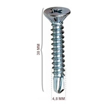 Matkap Uçlu Vida Yhb 4.8x38 Mm Paket 50 Ad. + - 4,8 x 38 MM