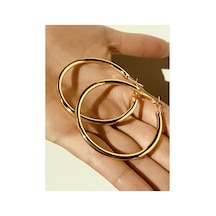 Kadın L Boy Gold Halka Küpe Altın