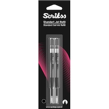 Scrikss Jel Tükenmez Kalem Refil 2'li Blister Siyah 0.7 MM