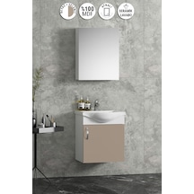 Yıldız 45 Cm Beyaz-selenit Mdf Seramik Lavabolu Asma Banyo Dolabı Takımı