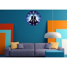 Ti-play Çakra 30x30cm Akrilik Dekoratif Modern Duvar Saati ÇOk Renkli