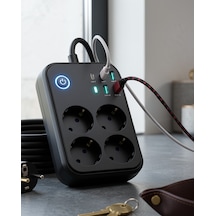 Akım Korumalı Uzatma Prizi 4 Usb 2 Type-c Model: Uczzzcokluakımkorumapriz3441-4 1