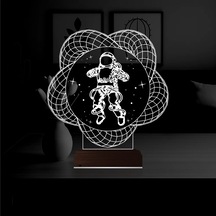 Luvivia Astronot Uzay 3d Lamba - Masa Gece Lambası Şeffaf