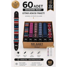 Midex Gsr-60x Özel Tasarım Desenli 60'lı Gitar Omuz Askısı Toptan Paketi 90-145 Cm Uzunluk