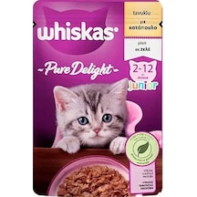 Whiskas Pouch Pure Delight Jöle İçinde Tavuklu Yavru Kedi Konservesi 12 x 85 G