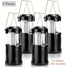 Xuweiwei 4 Adet Paket 30 Led Kamp Lambası Süper Parlak Taşınabilir Katlanabilir Acil Durum El Feneri Pille Çalışır Altın