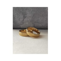 Çelik Yüzük Alyans Gold 6mm Gold - 703448137 Gold