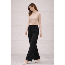 Ivoire Wear Kadın Balıkçı Yaka Uzun Kollu Viskon Body Bej