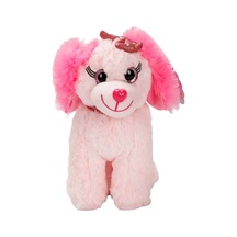 Sevimli Peluş Oturan Köpek 25 Cm Uyku Arkadaşı Pembe