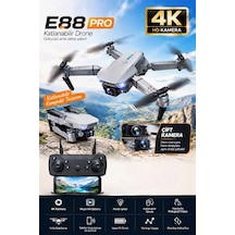 4k Çift Kameralı Katlanabilir Drone Wifi App Kontrollü Fpv Quadcopter 2 Bataryalı