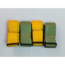 2 Adet Sarı 2 Adet Su Yeşili Yeşil Valiz Kemeri 4 Cm Toplam 4 Ade Çok Renkli