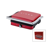 Sinbo Izgara Ve Tost Makinesi - Retro Tasarım - Kırmızı Renk Çok Renkli