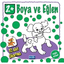 Boya ve Eğlen - Yeşil Kitap - 32 Adet Çıkartma- Parıltı Yayınları
