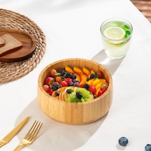 Porsima 2074 Orta Boy Doğal Bambu Salata Kasesi 18cm Diğer