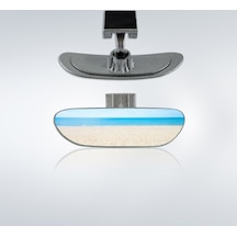 Ova-3 Dik-Eğik Kollu Universal Iç Dikiz Aynası 16X4 Cm Gri
