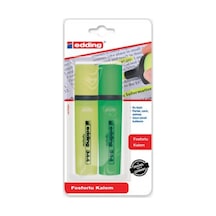 Edding Fosforlu Kalem 2'li Blister Sarı+Yeşil Sarı