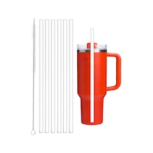 Yenigeldi Stanley Quencher 30/40 Oz Uyumlu Yedek Pipet Seti, 6 Adet Pipet Ve 1 Temizleme Fırçası, Bpa İçermez