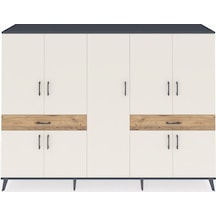 Hyperion Dolap 12 Raflı 2 Çekmeceli 8 Kapaklı 220x44x163 Antrasit Antrasit-aytaşı/çam Hyperion Dolap 12 Raflı 2 Çekmeceli 8 Kapaklı 220x44x163 Antrasit Antrasit-aytaşı/çam