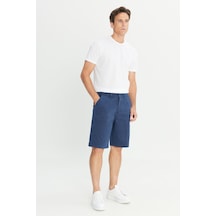 Lee Regular Fit Lastik Bel Detaylı Pamuklu Esnek Erkek Chino Şort L2510538518 Lacivert