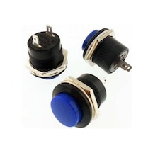 Ic 180A Buton 16 MM Plastik Kasa 16 MM Mavi