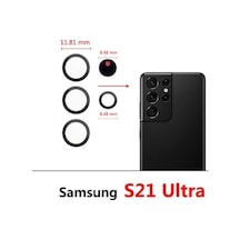 Samsung Uyumlu G998 S21 Ultra Arka Kamera Camı ( Çıtasız Sadece Cam)