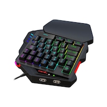 Carrier "hxsj V500 Tek Elle Oyun Klavyesi - Rgb Aydınlatmalı,